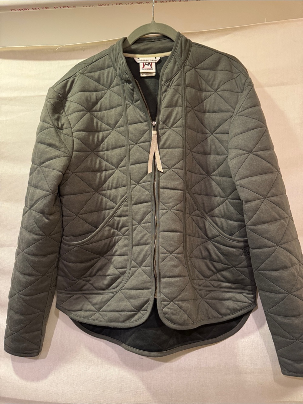 Avalanche Olive Quilted Zip-Up Jacket
